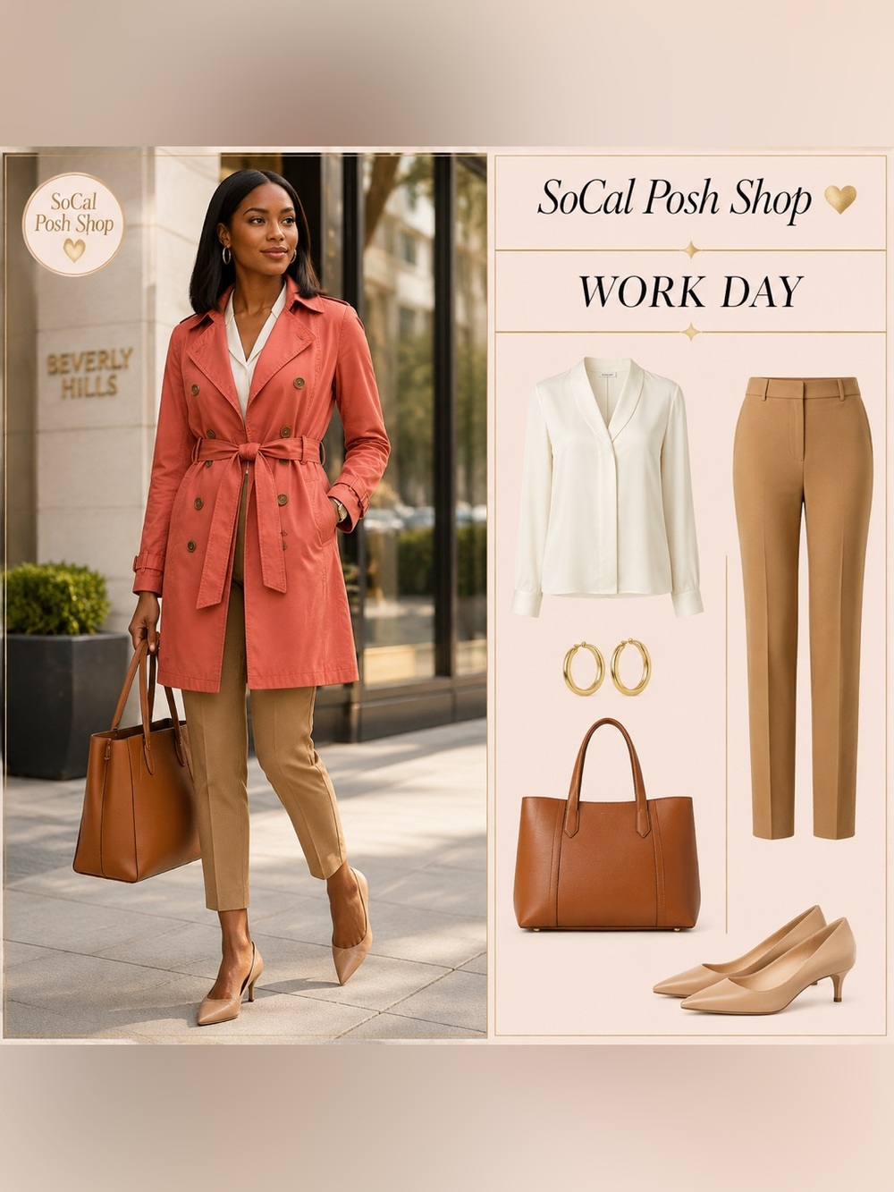 Michael Kors Short Double-Breasted Belted Trench Coat Vibrant Coral Orange XL - Picture 8 of 10